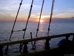 Sunset on the pirate ship "The Jolly Roger" Olympus SP-350 by Andrew Kubica 